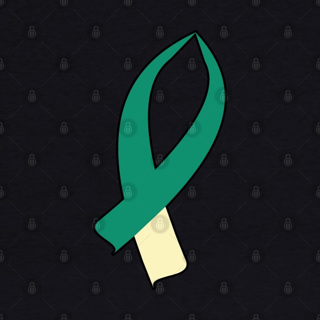 Awareness Ribbon (Teal & Cream) by BlakCircleGirl